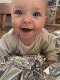 Baby sensory foil blanket |Silver blanket | Space sensory blanket | Great addition to a Christmas Eve Box | Stocking Filler | Tummy time fun