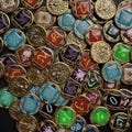 74x Metal Chaos Tokens, Frost Bless & Curse Token Upgrades for Arkham Horror LCG, New Design for 2024 (Double Sided)