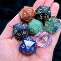 30mm Giant Gemstone Dice | Oversized D20 Gemstone Dice | DND Dice | Stone Dice | Crystal Dice | Unique Dice | Dungeons & Dragons Crystal D20