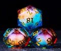 Amazing Red Blue Liquid Core Full dice set,Dice D20,D6,D8, Sharp edge dice gift, Superior quality dice set with classic chromatic dragon eye