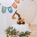 Montessori Excavator Truck with Name Construction Vehicles Sensory Toys Eco Friendly Toys Fidget Toys For Toddlers First Birthday Gifts