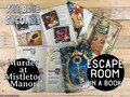 Christmas murder at the manor escape room in a book, Tabletop puzzles brain teasers, mystery, date night game, holidays game family gift