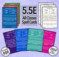 2024 Spell Cards D&D 5.5e All Spells Cantrip-Level 9 Printable PDF