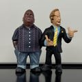 3.9 Inch Cartoon Style Breaking Bad Action Figures Saul Goodman and bodyguard HUELL Resin Model Miniature Figurine Desktop Decoration