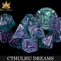 Cthulhu Dreams Exclusive 11 Dice Set | Squid Kraken Lovecraft Mythos DND DICE | King of Crits Brand
