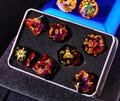 Beholder's Eye Liquid Core DnD Dice Set for D&D Gifts, Galaxy Dungeons and Dragons Dice Set for Dnd Gifts, Dark Red Mystery D and D Dice