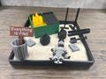 Dumpster Fire Zen Garden - Large 7" x 7" - Desk Accessory Sand Box - Sand Garden - Funny Novelty Gift - Fidget Stress Relief